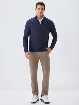 4 Way Stretch Nylon Brushed Quarter Zip Sweatshirts