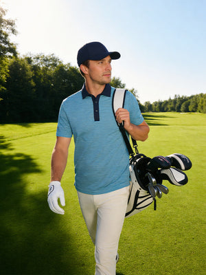 Upgraded Two-tone Striped Quick Dry Polo Shirt