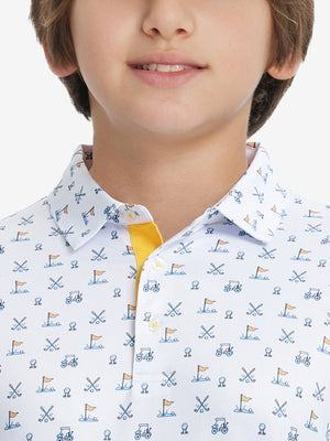 Stylish Print Boys Polo Shirts